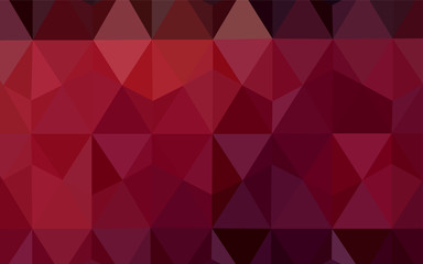 Obraz premium Dark Red vector gradient triangles pattern.