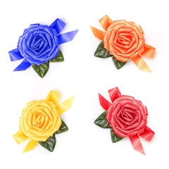 Decorative bow rose to create congratulations for a holiday or event