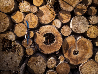 Aufgestapeltes Holz