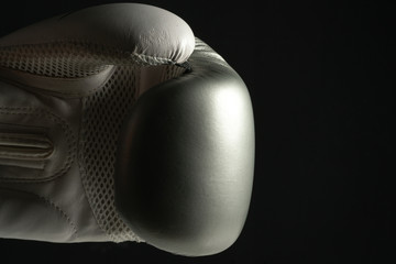 boxing glove on black background