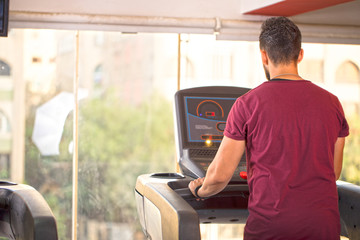 Fototapeta premium walking on the treadmill