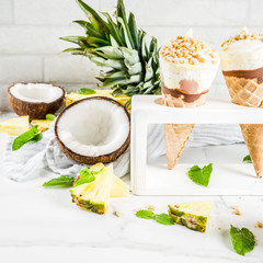 Tropical fruit ice cream