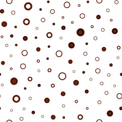 Dark Red vector seamless template with circles.