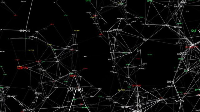 Network operation. Seamless loop.Stock Market Tickers Price Data Animation.