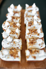 sweet desserts laid out on the table