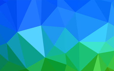 Fototapeta na wymiar Light Blue, Green vector polygon abstract background.