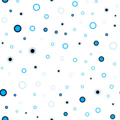 Light BLUE vector seamless pattern with spheres.