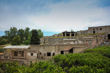 Fototapeta na wymiar Ancient Pompeii landscape, Italy