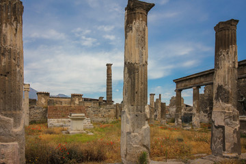Old city of Pompeii ruins