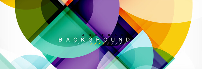 Abstract background bright circles geometric design