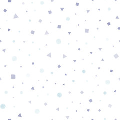 Light Pink, Blue vector seamless background with triangles, circles, cubes.