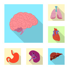 Vector design of body and human logo. Collection of body and medical stock vector illustration.