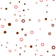 Light Red, Yellow vector seamless cover with spots.