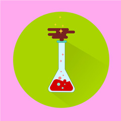 Test tube laboratory equipment icon background.