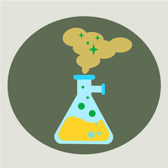 Test tube laboratory equipment icon background.