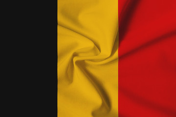 Obraz premium Waving Belgian flag with a fabric texture