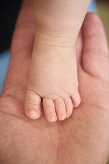 closeup of baby feet