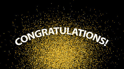 Confetti background. Congratulations. Holiday vector. Golden glitter sparkles. Birthday, winning or festival concept. Illustration for web design, creative projects or printed products. © ADELART