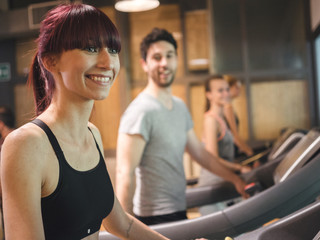 young people in a gym