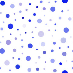 Light Pink, Blue vector seamless template with circles.