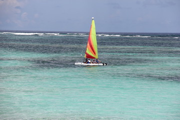 Boat and Clear Water