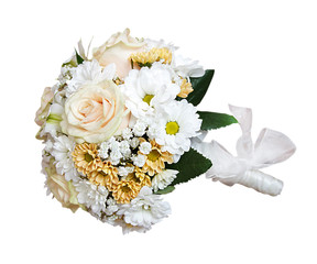 Wedding bouquet on a white background