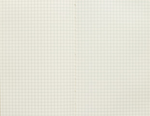 open checked notebook paper