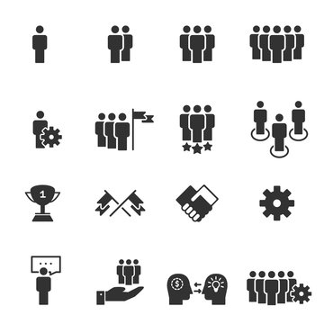 People Icons  work group Team Vector