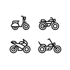 Motorcycle icon set
