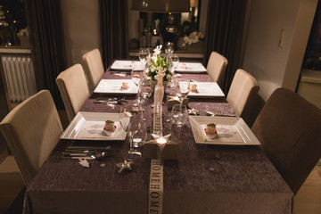Christmas table, plate, decoration