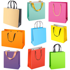 Vector Color Paper Bags