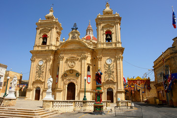 The Basilica of the Nativity of Our Lady  in Xagħra, Gozo, Malta © robnaw