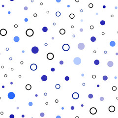 Dark BLUE vector seamless backdrop with dots.