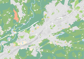 Vektor Stadtplan von St. Gallen