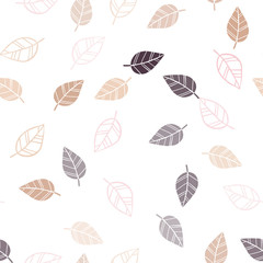 Light Red, Yellow vector seamless abstract design with leaves.