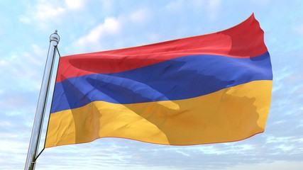 Weaving flag of the country Armenia