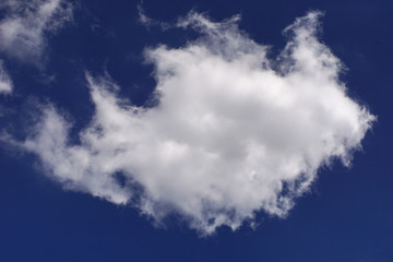 closeup cloud with blue sky