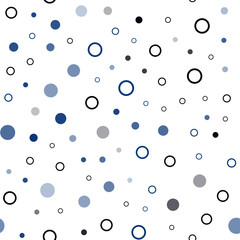 Dark BLUE vector seamless background with bubbles.