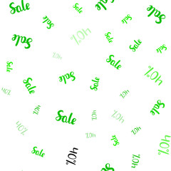 Light Green vector seamless cover with symbols of 40 % sales.
