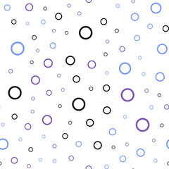 Dark Pink, Blue vector seamless template with circles.