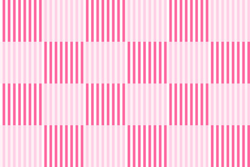 Checkered pattern with vertical striped lines, pink colors. Vector illustration, EPS10. Can be used as background, backdrop, montage in graphic design; or print on fabric, tile, etc.