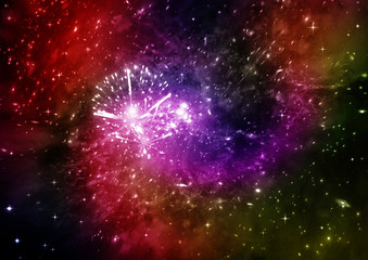 Fototapeta premium galaxy in a free space