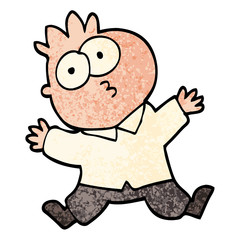 grunge textured illustration cartoon funny office man