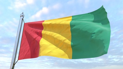 Weaving flag of the country Guinea