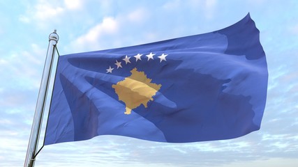 Weaving flag of the country Kosovo