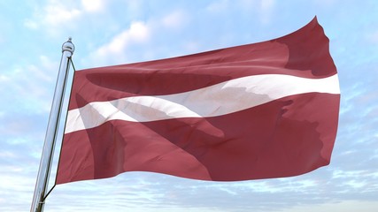 Fototapeta na wymiar Weaving flag of the country Latvia