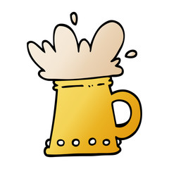vector gradient illustration cartoon beer tankard