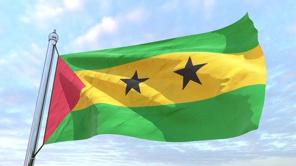 Weaving flag of the country Sao Tome and Principe