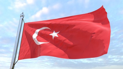 Weaving flag of the country Turkey