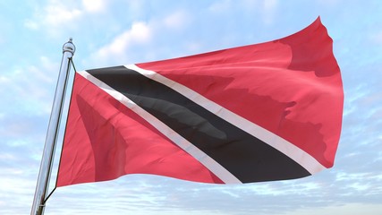 Weaving flag of the country Trinidad and Tobago